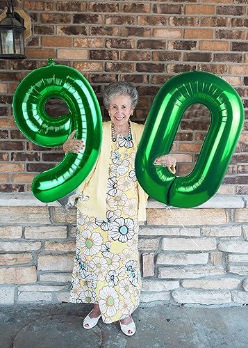 Image of 9 Balloon Numbers Birthday Decorations, 40In Green Balloons for Men Women | Eye-catching Appearance, Perfect Decorative Centerpieces, Convenient Self-sealing Structure, Widely for Various Occasions