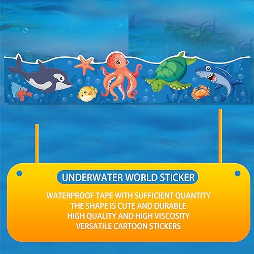Cenefas de animales marinos autoadhesivas impermeables lavables 20m 7