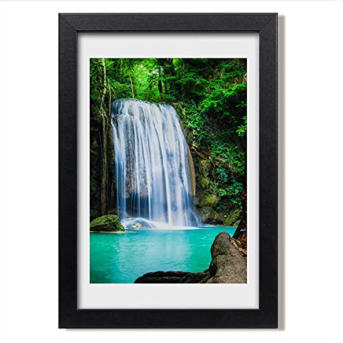 Tableau cadre en bois chute d'eau Tulup pour créer un salon zen