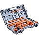 VEVOR Hydraulikzylinder Bausatz, tragbarer hydraulischer Wagenheber 10 t, mit 1,4 m Ölschlauch, Autokarosserierahmen-Reparaturset mit Aufbewahrungskoffer für Autoreparatur, Lkw, Bauernhof, Orange