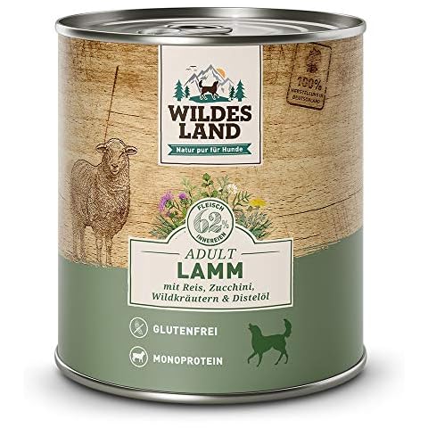 Wildes Land - Nassfutter für Hunde - Nr. 1 Lamm - 12 x 800 g Cover