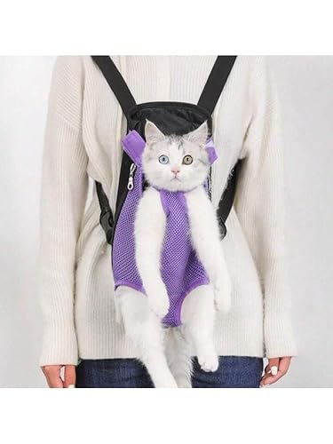 Mochila Bolsa Canguru para Transporte de Pets Cães e Gatos Alça Ajustável Tecido Respirável Passeio