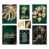 ARTFAVES® Poster Set - GOLDEN LEAVES - mehrteilige 