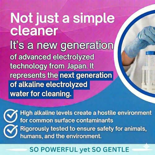 Image of JJJee 6-in-1 No-Rinse Dog & Cat Cleaner & Odor Eliminator. Cleans Paws, Coat, Eyes, Ears, Hotspots & Home Surfaces-Alcohol-Free, Fragrance-Free, Advanced Electrolyzed Water-Made in Japan (16 oZ)