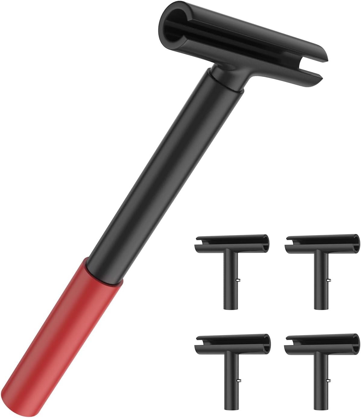 Door Hinge Adjustment Tool, 4 in 1 Hinge Gap Adjusting Wrench with Rubber Handle, Multi-Size Hinge Adjustment Tool for Residential and Commercial