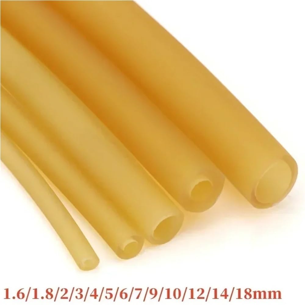 Manguera de látex natural - Banda de goma redonda for uso en laboratorio, resistente a la abrasión, flexible, resistente a los rayos UV.(5metersx12mmx17mm)