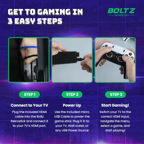 Image of Boltz Retro Stick Gaming Stick Retro Gaming Console 40,000+ Classic Games