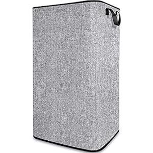 SNIGJAT Large Laundry Hamper, Tall Laundry Hamper with Sturdy Handles, Hampers for Laundry, Rectangular Dirty Clothes Hamper for Bedroom, Extra Large Laundry Basket for Clothes Toys (Bag Not Include)