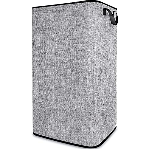 SNIGJAT Large Laundry Hamper, Tall Laundry Hamper with Sturdy Handles, Hampers for Laundry, Rectangular Dirty Clothes Hamper for Bedroom, Extra Large Laundry Basket for Clothes Toys (Bag Not Include)