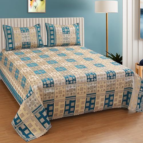 Image of Luxury Velvet Bedsheet King Size Luxury Bed Sheet 90 inch x 100 inch Ultra Soft, Cozy & Warm Bedding for Bedroom Hypoallergenic & Elegant Velvet Texture (Sky::Beige)