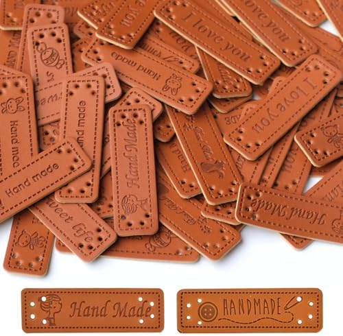 100 Pièces Étiquettes En Cuir Faites À La Main Étiquettes De Vête...