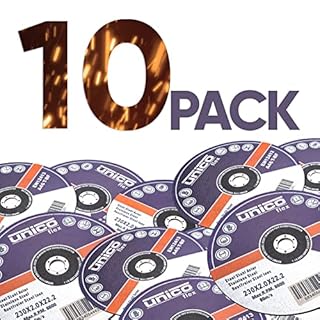 10 dischi da taglio 230 in metallo – 10x dischi da taglio 230 x 2 mm/dischi flessibili 230 in metallo sottili 2 mm / foro: 22,23 mm/per smerigliatrice da taglio o angolare
