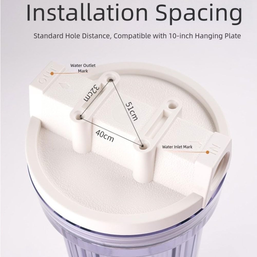 25,4 cm klar für Wasseraufbereitergehäuse, 01-04MPa Druckfilterflasche Sand & Gartenpumpen