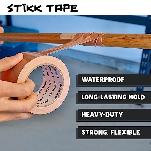 Image of STIKK Duct Tape - Black Duck Tape - 3 inch x 60 Yards - Heavy Duty Tape for Repairs, Household Projects - for Commercial HVAC and Construction - Effective Heavy Duty Waterproof Duct Tape (Pack of 3)