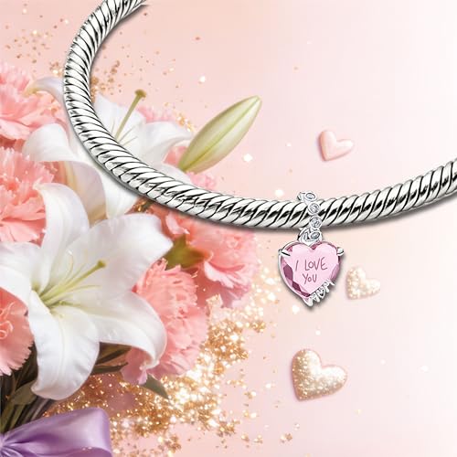 Image of Mom Family Charms Bead for Bracelets and Necklaces Jewelry Charm for Women Valentine Mother's Day