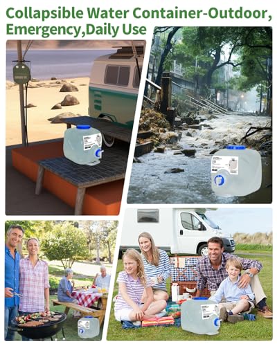 Contenedor de Agua Plegable para Camping 5.3 Galones Pack de 2 BEOZINZ miniatura 6