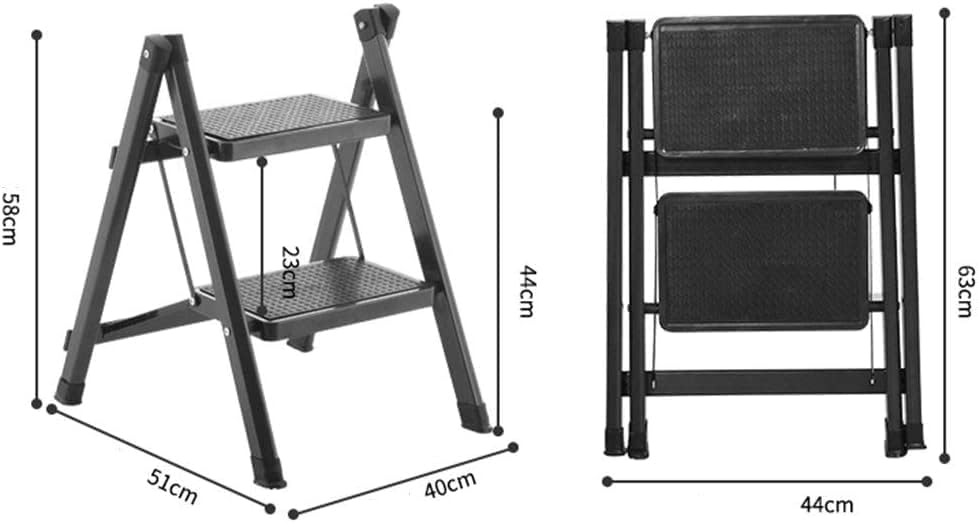OKUOKA Step Stool, Dormitory Ladder Household Collapsible Ladder Multifunction Hanging Ladder Step Stool (Color : #1) Step Ladder (#5)