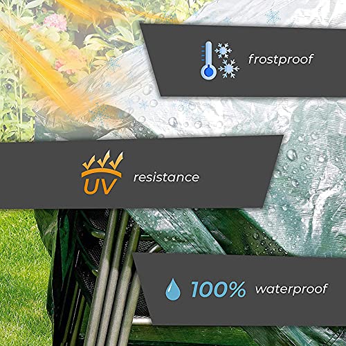 Image of PlantaZee Pure Virgin HDPE 180GSM (10ft x 8ft, White) UV Treated Heavy Duty Waterproof Tarpaulin