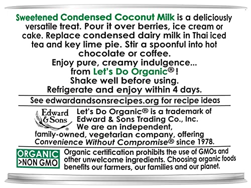 Let's Do...Organic Sweetened Condensed Coconut Milk, 7.4 Ounce Cans (Pack of 6) - Thumbnail 5