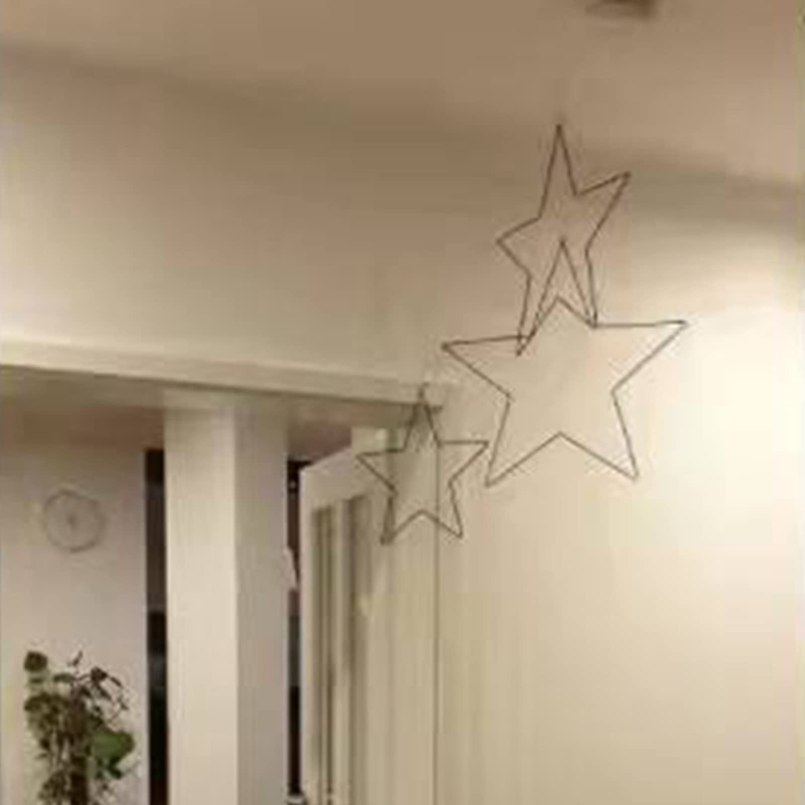 Wrought Iron Metal Stars Stars Wire Wreath Frame Hoop Rings for Handmade Dream Catcher New Year Supplies