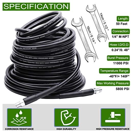 50FT Sewer Jetter Kit for Pressure Washers