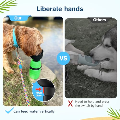 Trinkflasche für Hunde Pecute mit integrierter Wasserschale aus Silikon