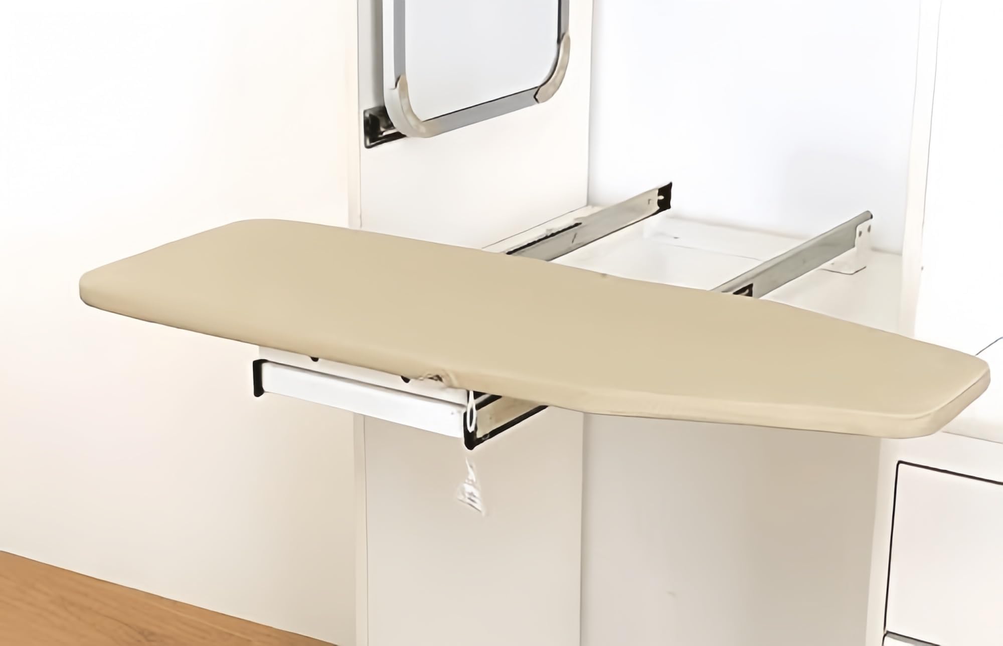 Foldable Rotated Ironing Board Closet Pull-Out Stow Away in The Cabinet Ironing Station for Home, Apartment