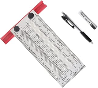 T-Ruler, Precision Marking T-Rule Woodworking Tool T-Square 6'' / 12'' Stainless Steel Positioning Scribing Gauge, Carpenter Mark T-Rule (6/12 inch Optional,pls Check Size Before payout)