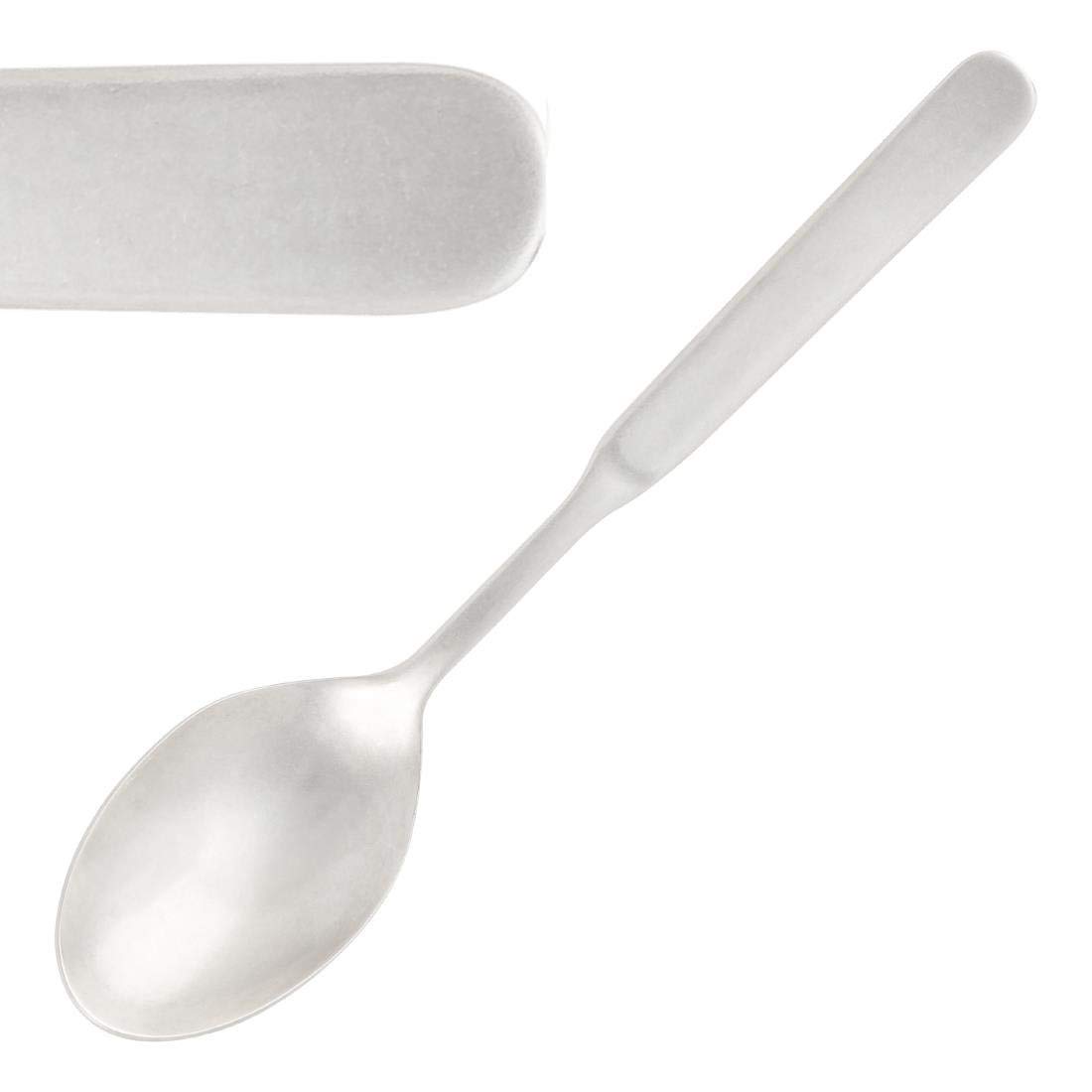 Pintinox GN774 Casali Stonewashed Dessert Spoon (Pack of 12) | Dishwasher-safe GN774 cutlery features a textured retro finish to hide fingerprints and scratches in busy restaurants.