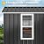 DWVO 6x4ft Large Tool Storage Shed with Window, Lockable Doors, and Sloped Roof, Oversized Steel Outdoor Storage Shed for Garden, Patio, Garage, Backyard, Lawn - Gray White