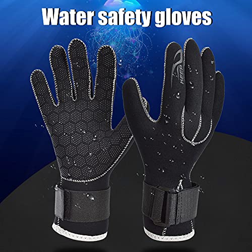 Longshengda 3Mm Neoprene Underwater Gloves Keep Warm Winter Five Finger Gloves Anti Scratch Men Women Flexible Thermal Anti-Slip For Surfing Kayaking Canoeing #TOP7