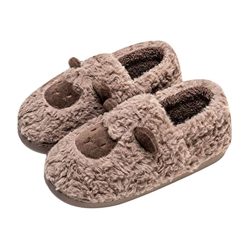 Pantoufles chaudes en peluche femme chausson mouton douillet hiver