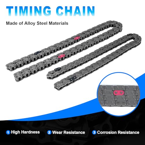 2.4 Ecotec Timing Chain Kit with Water Pump, Oil Pump & Head Gasket Set, Fit for 2011-2017 Chevy Equinox/Malibu/Captiva, GMC Terrain, Buick Lacrosse/Verano 2.2L 2.4L Engine, 9-4201S HS26517PT by WANGSHENG - Image 6