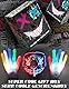 AnanBros Halloween kostüm, Horror Maske Totenkopf Handschuhe Kostüm, leuchten 6 Modi LED Glühhandschuhe, LED Scream Ghostface, Halloween kostüm for Herren Kinder Jungen Teenager