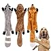 YAMI 3 Pacchi Cane stridulo Giocattoli da Masticare No Farcito Giocattoli per Cani Peluche Giocattoli per Cani Animali per Cani di Taglia Piccola