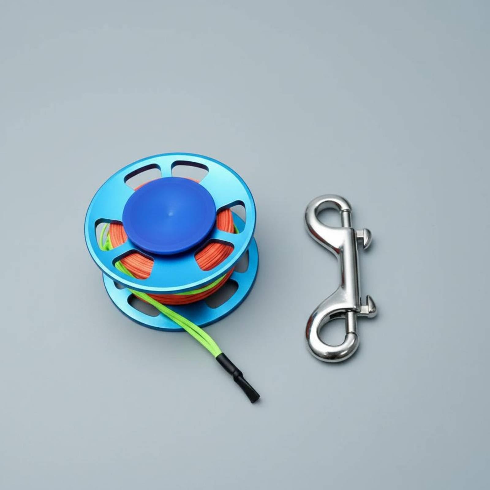 Fishing Reel Mulinello Bobina Subacquea Spool Caricabobina in Alluminio con Nucleo Rimovibile E Moschettone a Doppia Estremità in Acciaio per, color to 2, 30 Metri