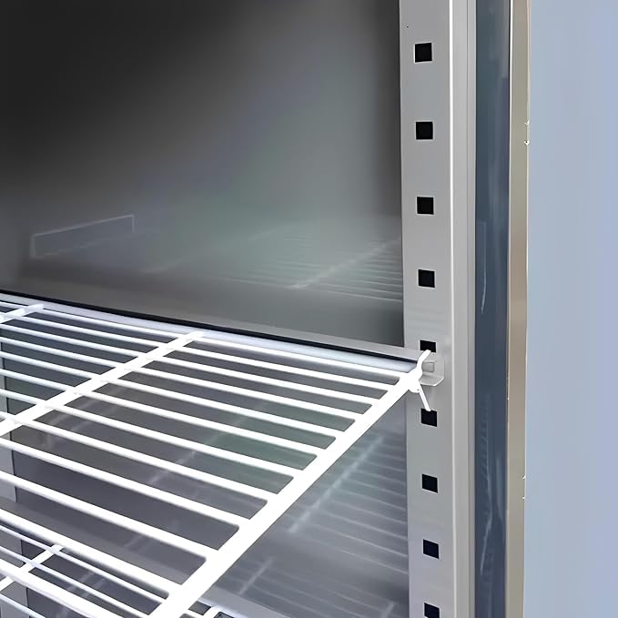 MBH Frigorifero Verticale Inox Professionale 610L con Porta Cieca per Ospitazione. Frigorifero industriale GN2/1 in acciaio inox per cucina bar e ristorante ad alte prestazioni