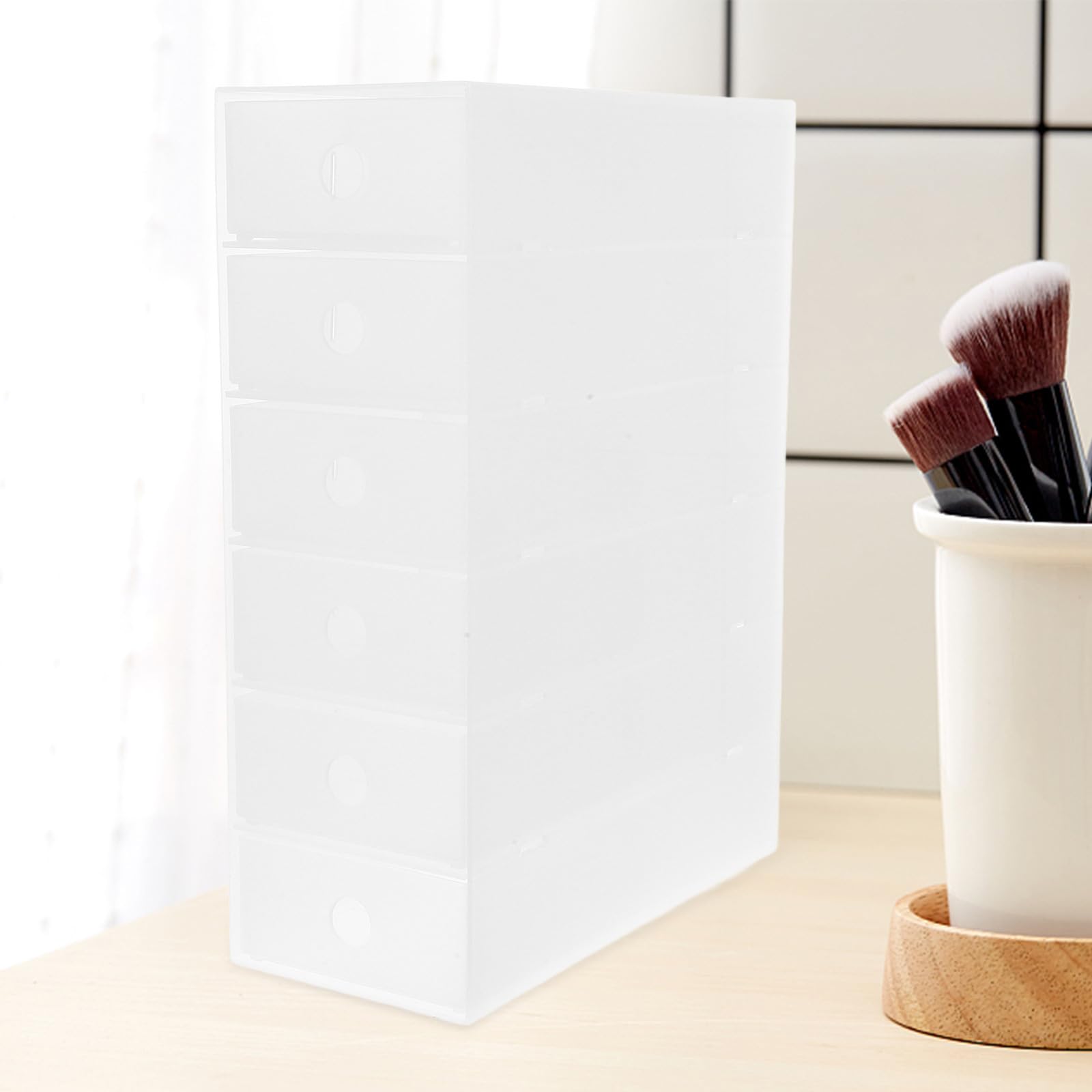 Artibetter Organizzatore da Scrivania Cassetti in Pp, Compatto e Portatile, Organizer Multiuso per Cosmetici e Cancelleria, per Ufficio e Casa