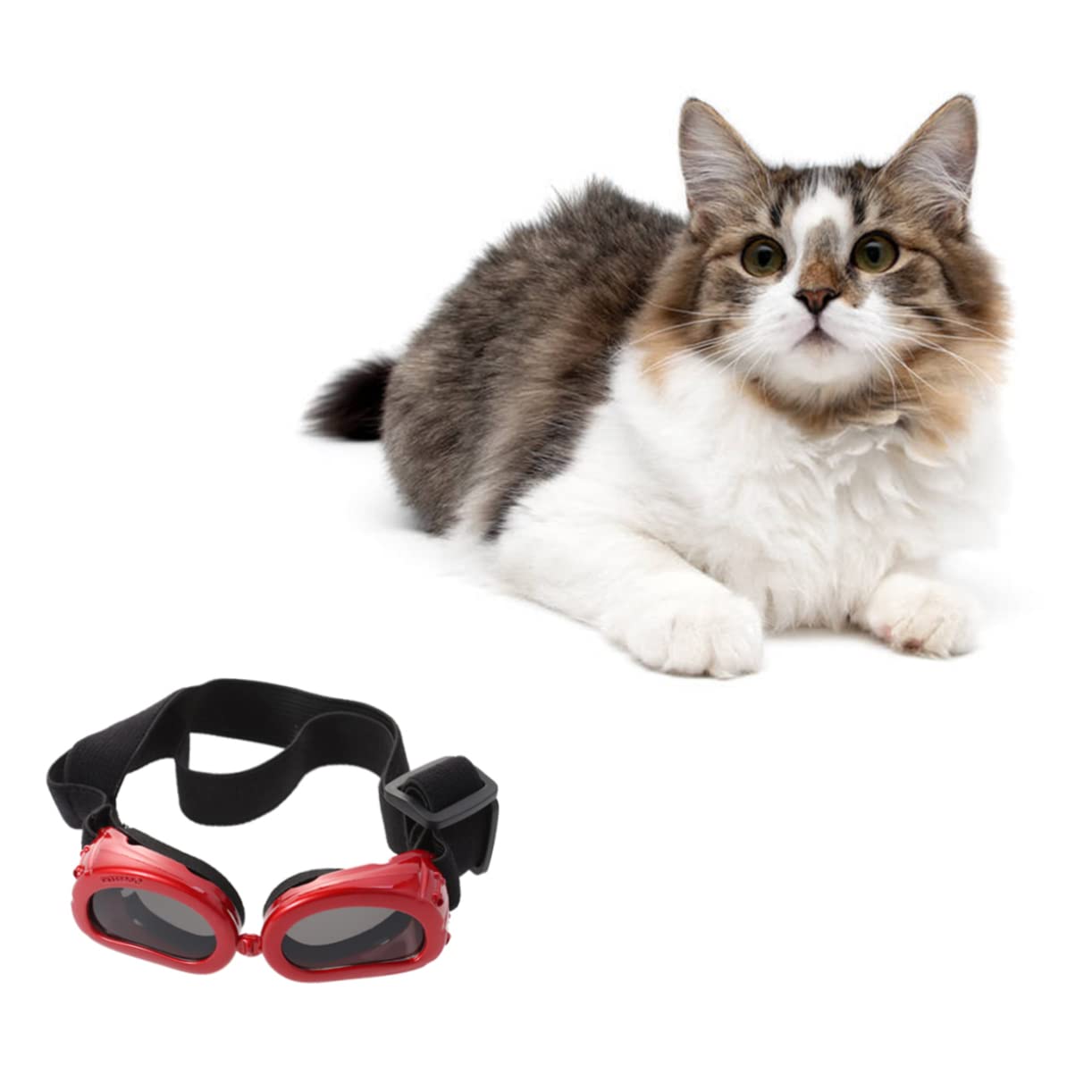 VANZACK Dog Glasses Pet Sunglasses for Eye Protection Wide Nose Bridge Cup and Sturdy Frame