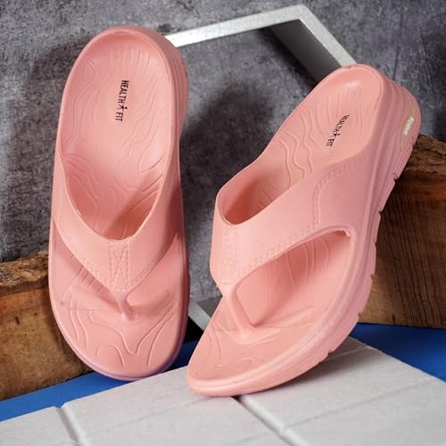 Image of HEALTH FIT SUPER SOFT Women's Flip-Flops Women's & Girl's Slippers | Comfortable & Lightweight | Soft Foot Massager | OUT Door & IN Door Flip-Flops Slipper INDIGO