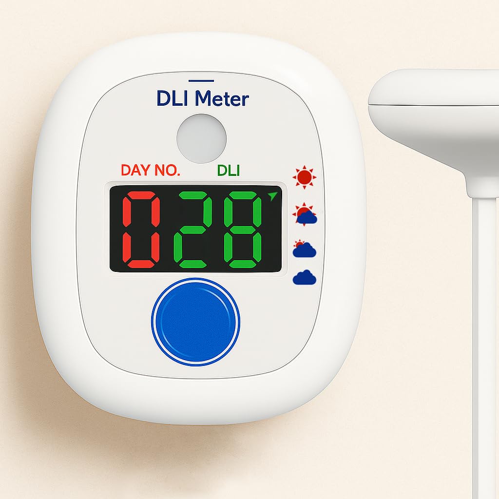EVO-20 DLI Mild Meter – Good Daylight Classifier for Backyard & Panorama Use | Identifies Full Solar, Partial Solar, Partial Shade & Shade Based mostly on Each day Mild Integral