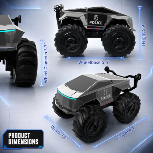 Amphibious RC Truck, 4WD Waterproof Remote Control Crawler Car with 2 Rechargeable Batteries DROPS TO - image 5