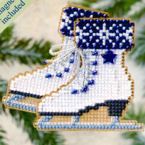Ice Skates - Winter Holiday - Cross Stitch Kit