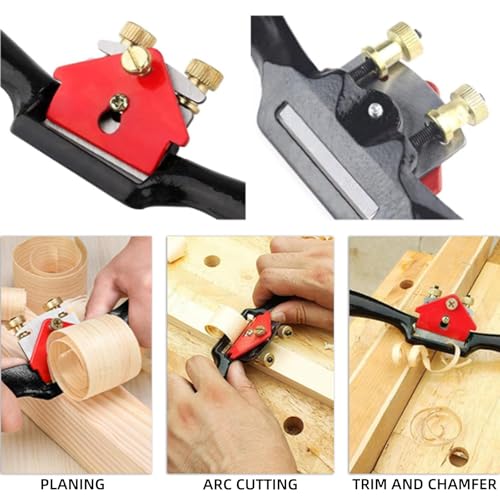Bamyi 9" Spokeshave Tool, Adjustable Woodwork Hand Planer with 4 Replacement Blades, Hand Planers for Woodworking and Manual DIY Enthusiasts 5 Bamyi 9" Spokeshave Tool, Adjustable Woodwork Hand Planer with 4 Replacement Blades, Hand Planers for Woodworking and Manual DIY Enthusiasts - Image 5