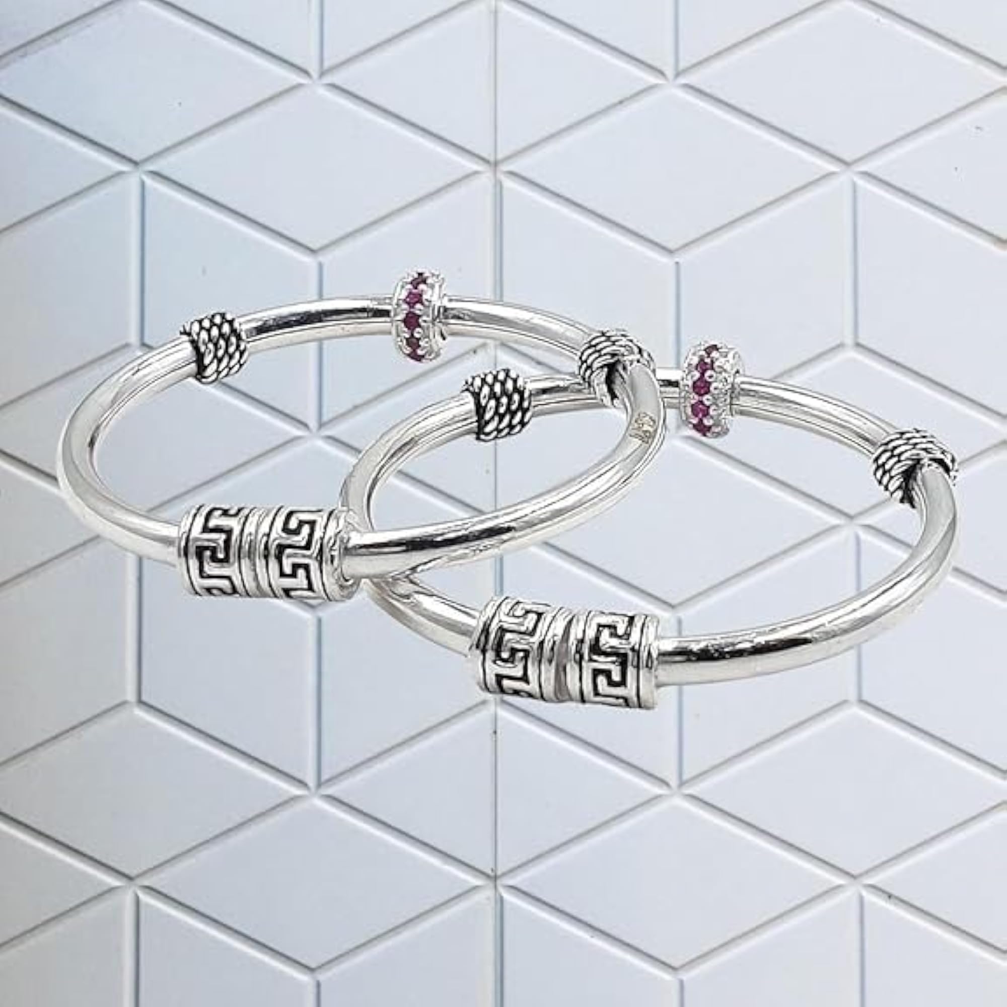 925 Pure Silver Babies Bracelets, Handmade Designer Kada
