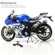 Risopen Motorrad Spielzeug für Kinder 1:12, Legierung Mini Motorcycle Modell Kompatibel für Suzuki GSX R1000R Motorrad Miniatur Nachbildung Geburtstag Geschenke für Motorradmodell Fans -Blau