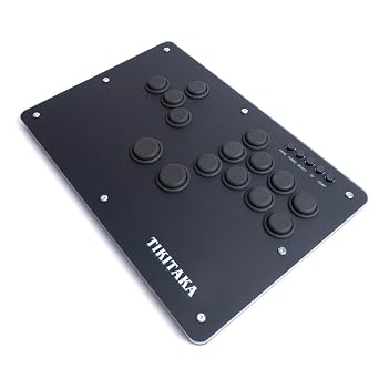 TIKITAKA S Series S15B-N Split Button Layout Refined Nylon Joystick 15Keys All-Button Gamerfinger Arcade Controller for PC/PS3/PS4/Steam Game Street Fight Arcade Stick