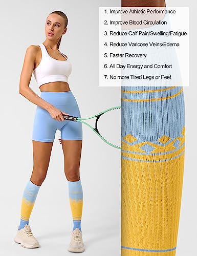 Image of FITRELL 3 Pairs Compression Socks for Women and Men 20-30mmHg-Circulation Support Socks
