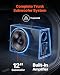 VEVOR Auto Subwoofer Set mit Bestücktem Gehäuse 305 mm, Komplettes Subwoofer- und Verstärkerpaket 245 W RMS, mit Integriertem Verstärker & Verkabelungssatz, Kompakt für Auto-Audiosysteme