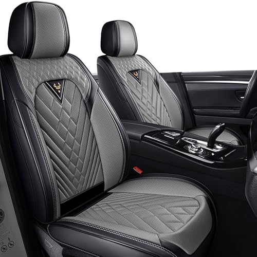 SLJU Seat Covers for 2017-2026 Mercedes Benz Sprinter 2500,Car Seat Covers Front Seats,Waterproof Seat Cover,All Weather Car Seat Cover(Front,Black Gray)